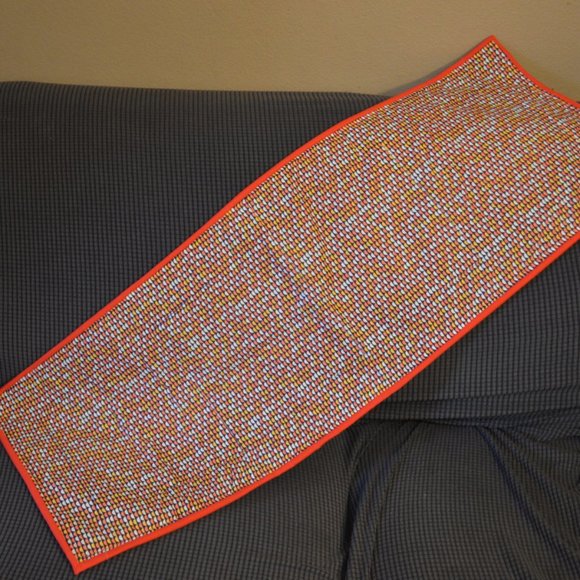 Homemade Quilted Table Runner Patriotic Theme  Red Blue White approx. 14' x 40' - Picture 9 of 16